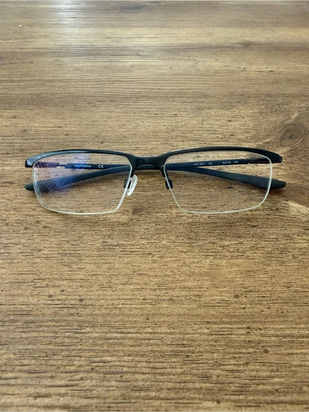Nike Men’s 6071 003 Eyeglasses Frames Only 711 59-16-145 Black Titanium